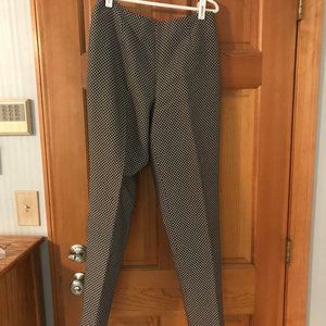 Talbots side zip, black and white pants
